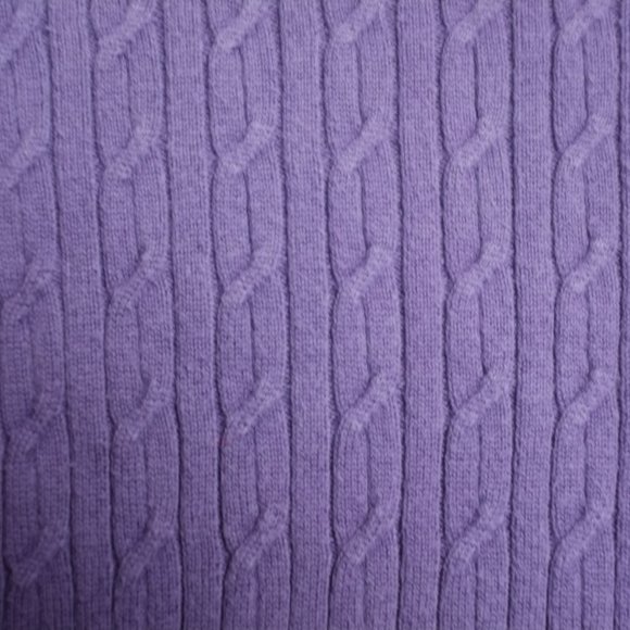 Talbots Purple Ribbed Turtleneck - Picture 3 of 4